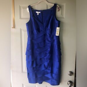 London Times royal blue Twilight bodycon cocktail dress size 14